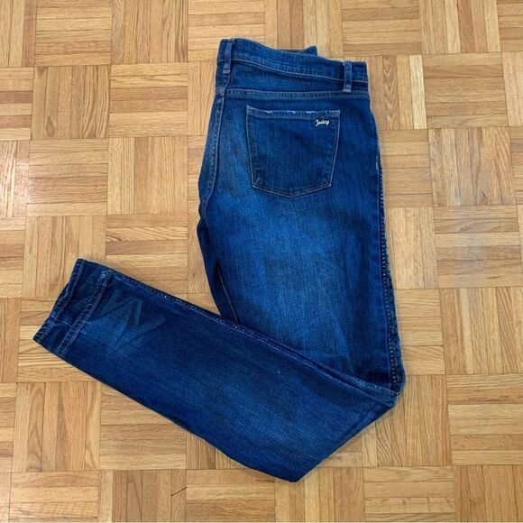 Juicy Couture Distressed Rhinestone Skinny Jeans Blue Size 29 - Picture 2 of 14